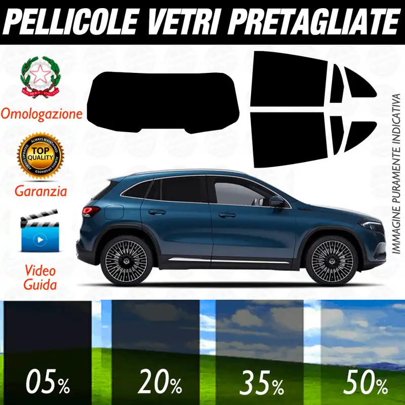 Occasione MERCEDES EQA dal 2021 ad OGGI Pellicole Oscuramento Vetri Auto Pre Tagliate a Misura