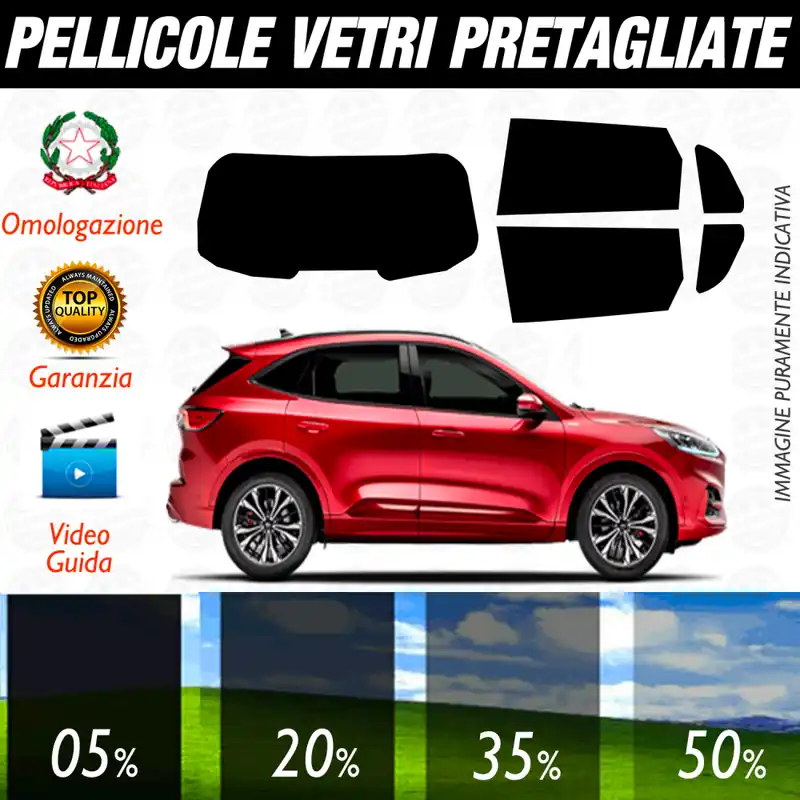 Più Venduto FORD KUGA dal 2020 ad OGGI Pellicole Oscuramento Vetri Auto Pre Tagliate a Misura
