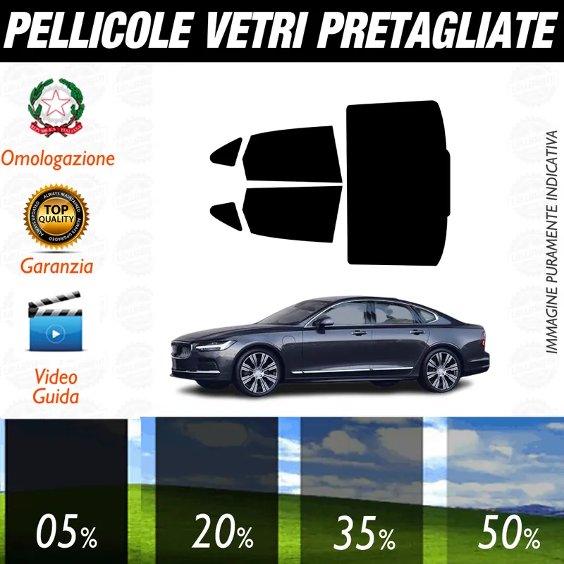 Miglior Prezzo Volvo S90 Berlina dal 2016 a Oggi Pellicole Oscuramento Vetri Auto Pre Tagliate a Misura