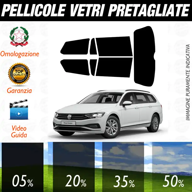 Più Venduto Volkswagen Passat Sw dal 2014 a Oggi Pellicole Oscuramento Vetri Auto Pre Tagliate a Misura