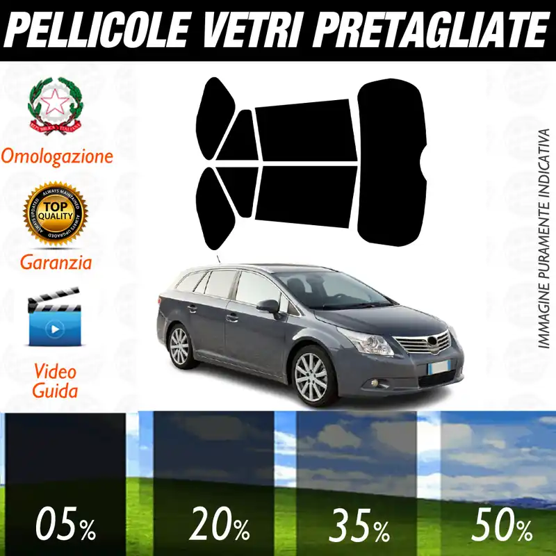 Offerta Limitata Toyota Avensis Sw dal 2009 al 2016 Pellicole Oscuramento Vetri Auto Pre Tagliate a Misura