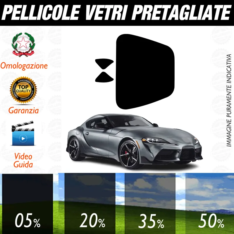 Non Perdere Toyota Supra dal 2020 a Oggi Pellicole Oscuramento Vetri Auto Pre Tagliate a Misura