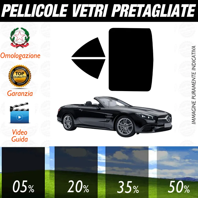 Mercedes SL dal 2015 a Oggi Pellicole Oscuramento Vetri Auto Pre Tagliate a Misura Compra Adesso