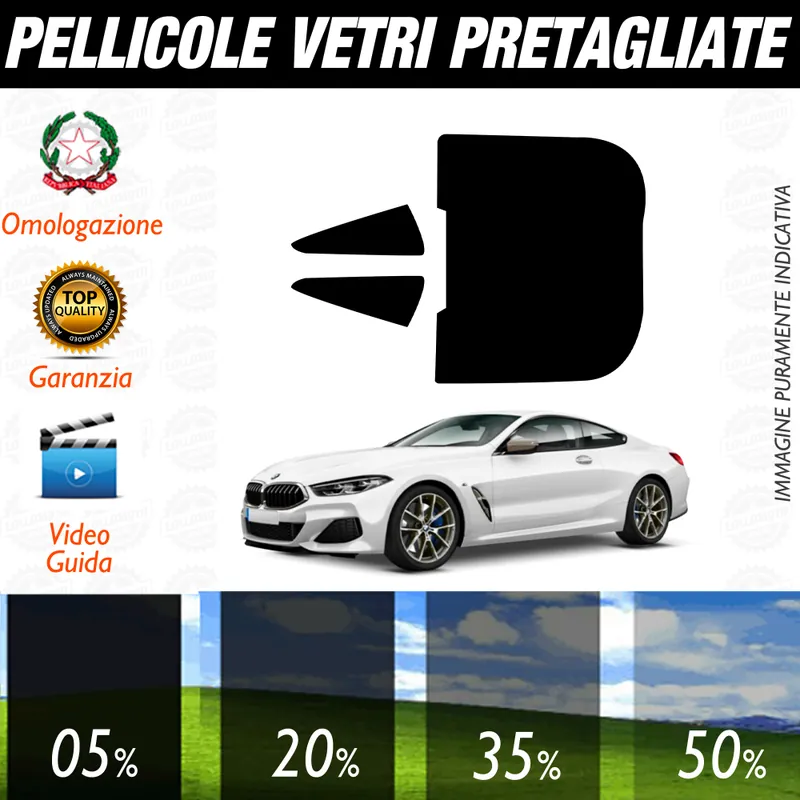 Bestseller Bmw Serie 8 Coupé dal 2020 a Oggi Pellicole Oscuramento Vetri Auto Pre Tagliate a Misura