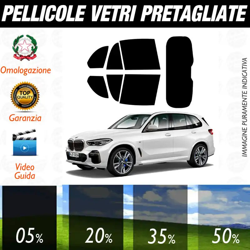 Soddisfatti O Rimborsati Bmw X5 dal 2018 a Oggi Pellicole Oscuramento Vetri Auto Pre Tagliate a Misura