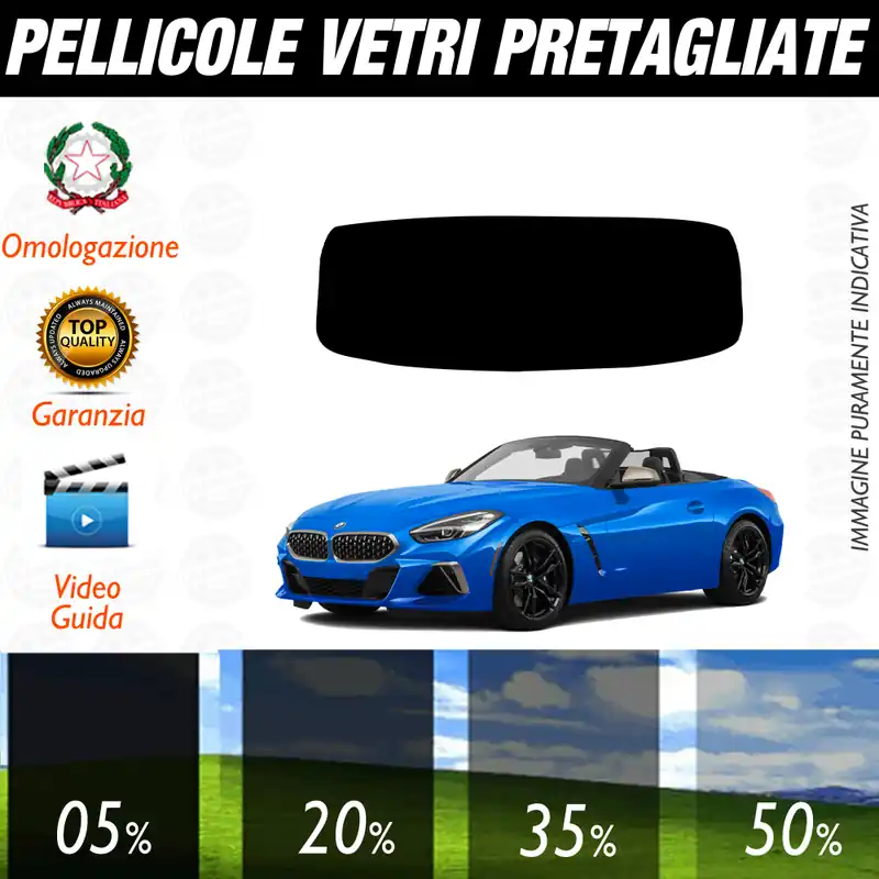 Compra Adesso Bmw Z4 Cabrio dal 2020 a Oggi Pellicole Oscuramento Vetri Auto Pre Tagliate a Misura