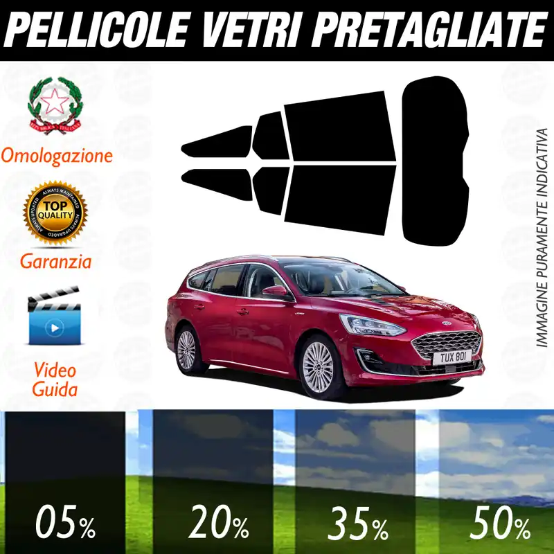 A Buon Prezzo Ford Focus Sw dal 2019 a Oggi Pellicole Oscuramento Vetri Auto Pre Tagliate a Misura