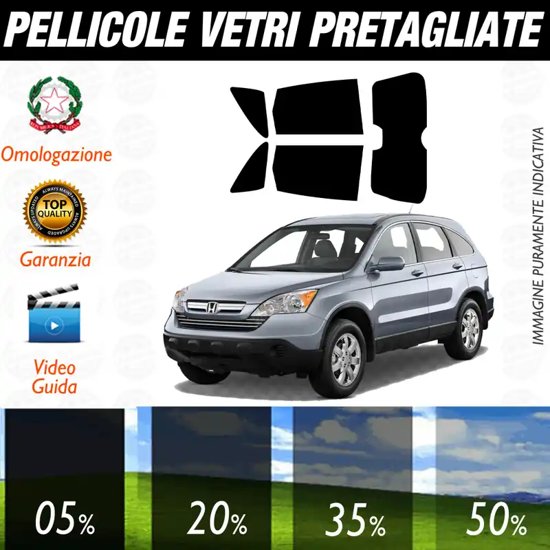 Honda CR-V dal 2007 al 2011 Pellicole Oscuramento Vetri Auto Pre Tagliate a Misura Prezzo Scontato