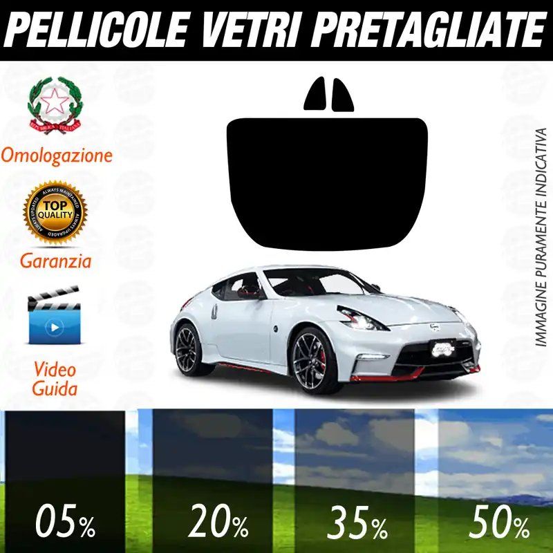 Saldi Nissan 370 Z dal 2010 a Oggi Pellicole Oscuramento Vetri Auto Pre Tagliate a Misura