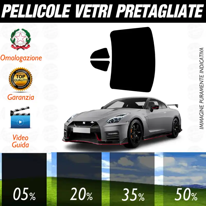 Nissan GT-R dal 2009 a Oggi Pellicole Oscuramento Vetri Auto Pre Tagliate a Misura Offerta Limitata
