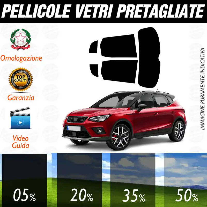 Seat Arona dal 2017 a Oggi Pellicole Oscuramento Vetri Auto Pre Tagliate a Misura Bestseller