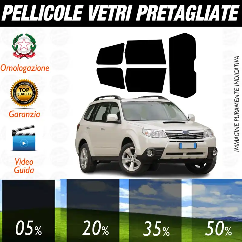 Subaru Forester dal 2008 al 2013 Pellicole Oscuramento Vetri Auto Pre Tagliate a Misura Soddisfatti O Rimborsati