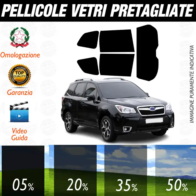 Subaru Forester dal 2014 al 2018 Pellicole Oscuramento Vetri Auto Pre Tagliate a Misura Novità