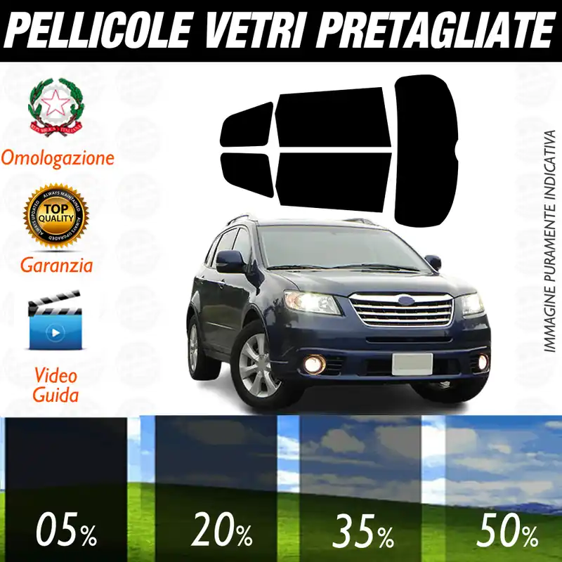 Subaru Tribeca dal 2007 al 2013 Pellicole Oscuramento Vetri Auto Pre Tagliate a Misura Occasione