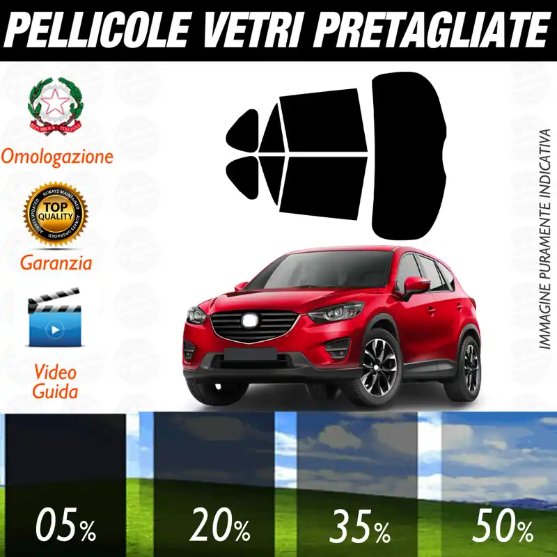 Mazda CX-5 dal 2013 al 2016 Pellicole Oscuramento Vetri Auto Pre Tagliate a Misura Ordina Subito