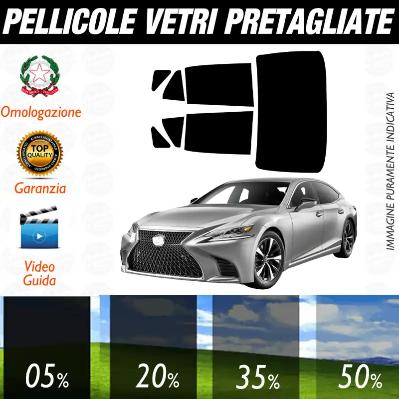 Di Tendenza Lexus LS dal 2018 a Oggi Pellicole Oscuramento Vetri Auto Pre Tagliate a Misura