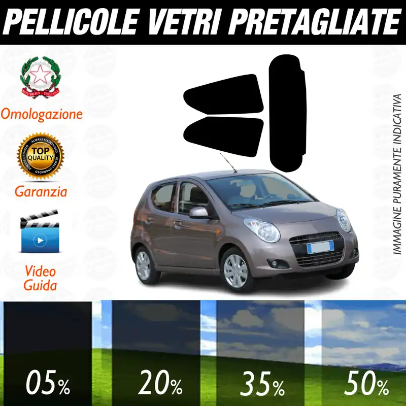 Suzuki Alto 5P dal 2007 a Oggi Pellicole Oscuramento Vetri Auto Pre Tagliate a Misura Occasione Imperdibile