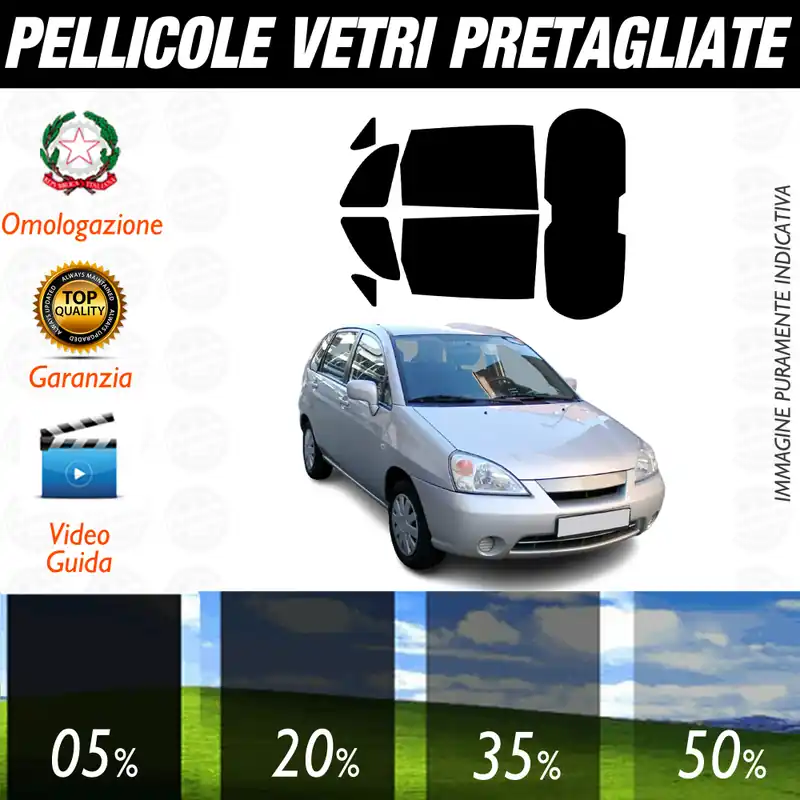 Reso Gratuito Suzuki Lania Estate dal 2001 al 2007 Pellicole Oscuramento Vetri Auto Pre Tagliate a Misura