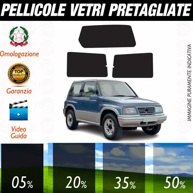 Suzuki Vitara 2P dal 1992 al 1995 Pellicole Oscuramento Vetri Auto Pre Tagliate a Misura Di Tendenza