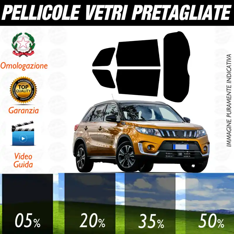 Miglior Prezzo Suzuki Vitara dal 2015 a Oggi Pellicole Oscuramento Vetri Auto Pre Tagliate a Misura