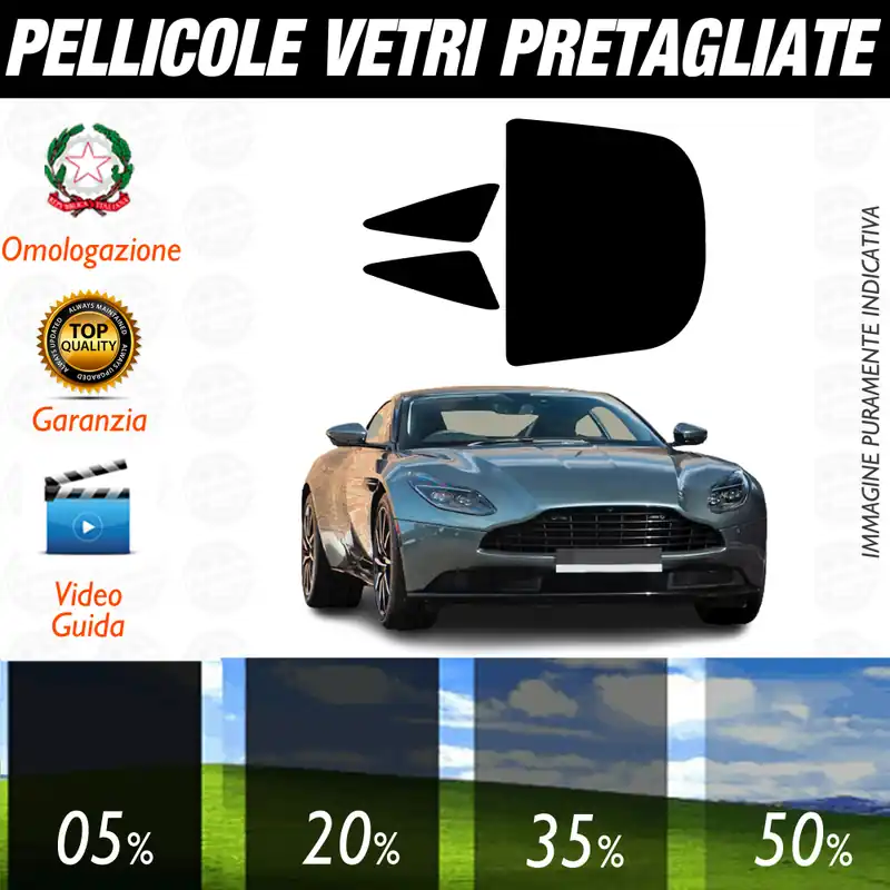 Spedizione Espresso Aston Martin DB11 dal 2017 a Oggi Pellicole Oscuramento Vetri Auto Pre Tagliate a Misura