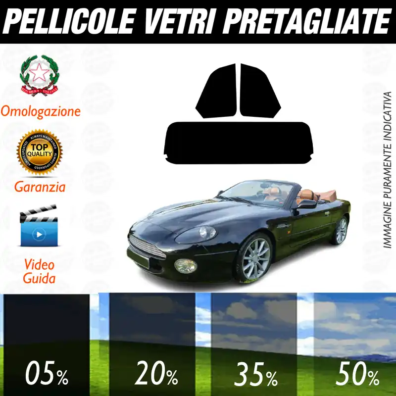 Aston Martin DB7 dal 1993 al 2004 Pellicole Oscuramento Vetri Auto Pre Tagliate a Misura Offerta