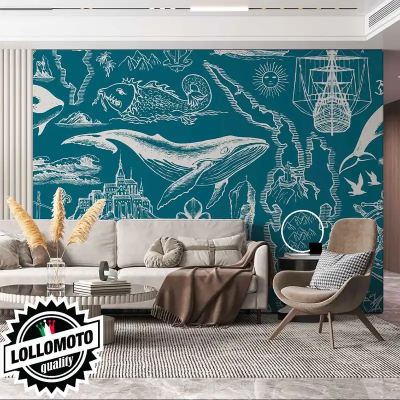 Offerta Lampo Carta da Parati Adesiva OCEAN Professionale Interior Design Arredamento Personalizzato Wall Paper