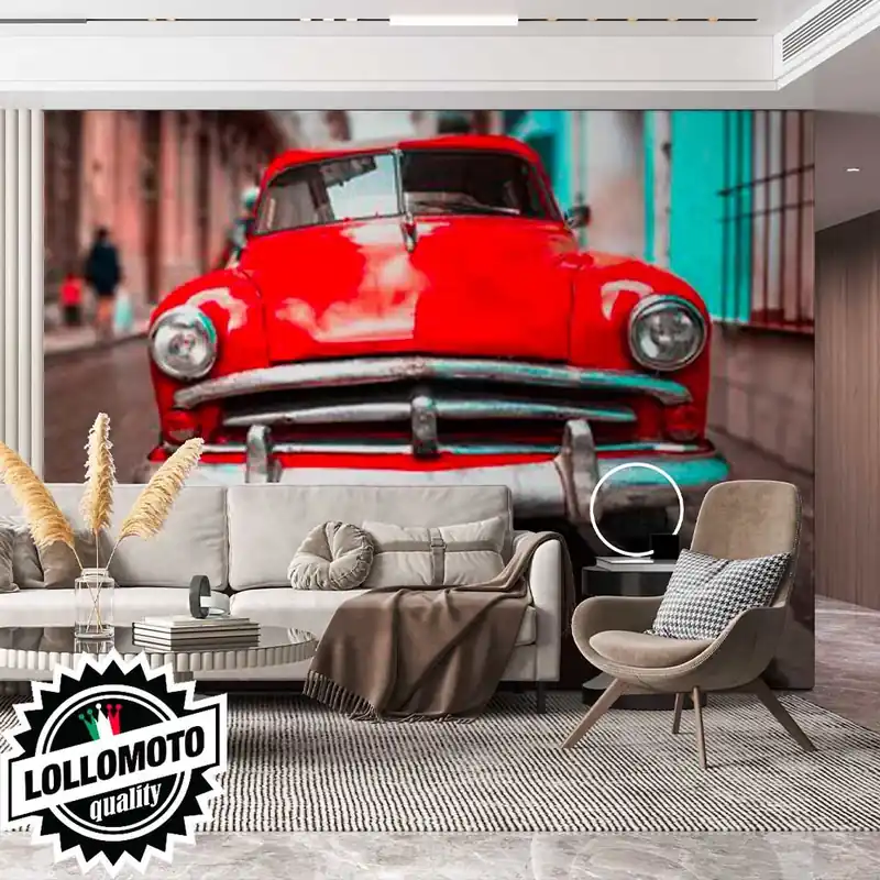 Carta da Parati Adesiva AUTO CUBANA Professionale Interior Design Arredamento Personalizzato Wall Paper Direttamente Dal Produttore