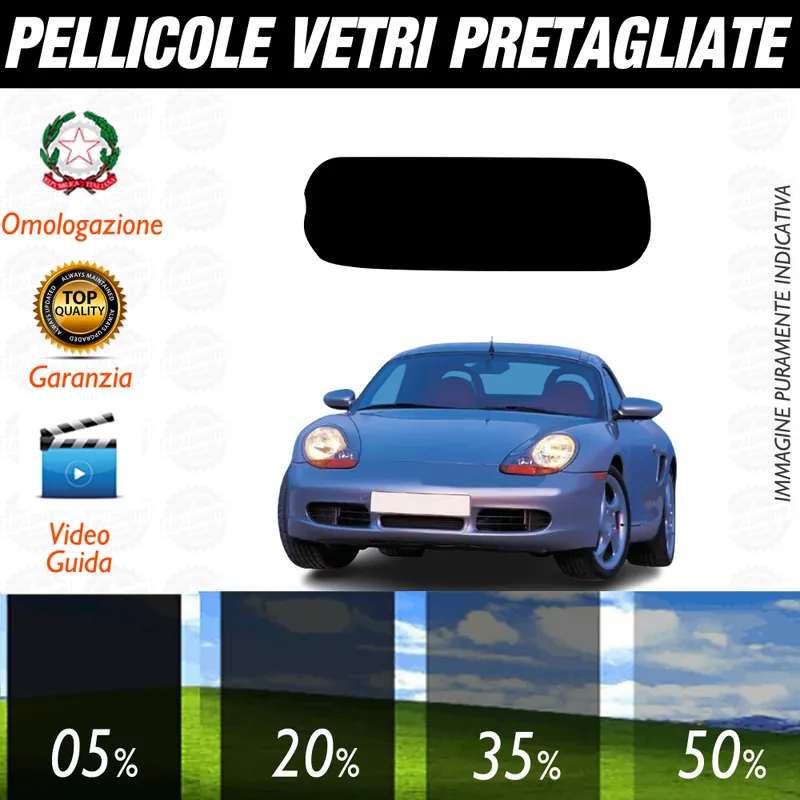 Porsche Boxster dal 1996 al 2004 Pellicole Oscuramento Vetri Auto Pre Tagliate a Misura Quantità Limitata