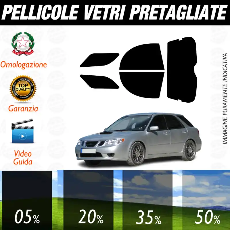 Quantità Limitata Saab 9-2X dal 2004 al 2006 Pellicole Oscuramento Vetri Auto Pre Tagliate a Misura