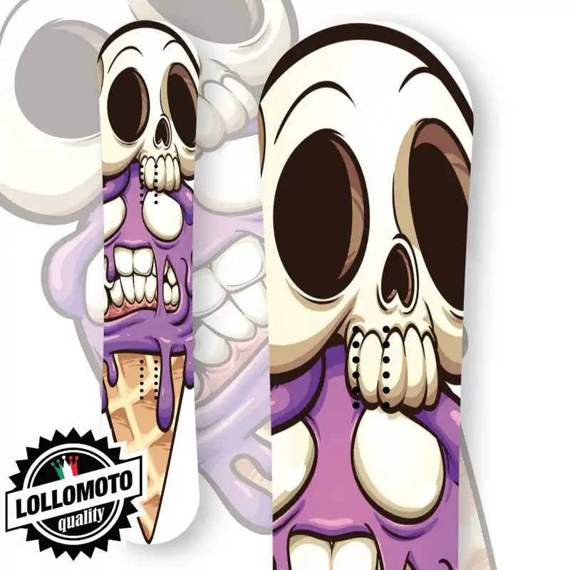 Adesivo Tavola Snowboard ICE CREAM ZOMBIE Personalizzata Wrapping Stickers Decal Rivestimento Snow Non Perdere