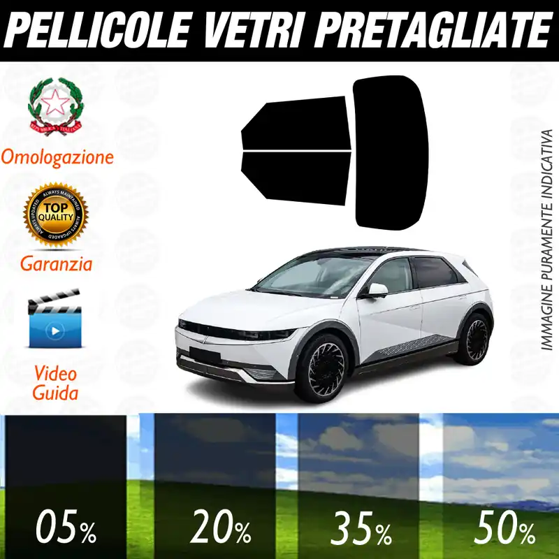 Acquista Ora Hyundai Ioniq 5 dal 2021 a Oggi Pellicole Oscuramento Vetri Auto Pre Tagliate a Misura
