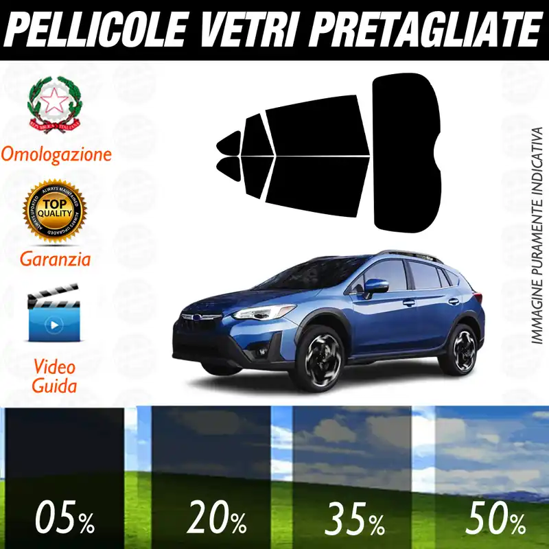 Consegna Rapida Subaru XV dal 2021 a Oggi Pellicole Oscuramento Vetri Auto Pre Tagliate a Misura