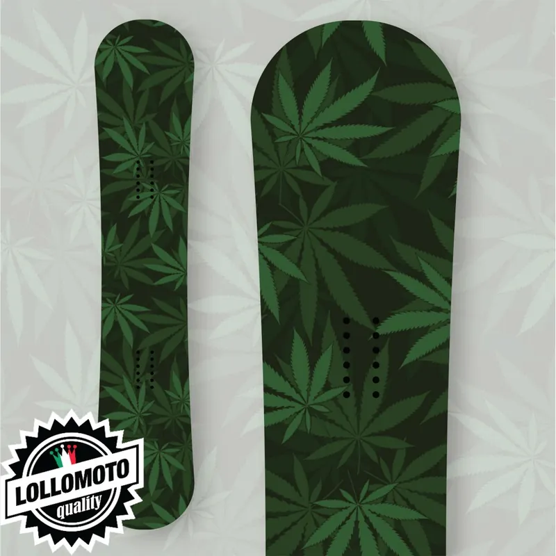 Adesivo Tavola Snowboard CAMO MARIUJANA Personalizzata Wrapping Stickers Decal Rivestimento Snow Ultimissimo Modello