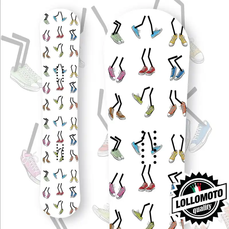 Adesivo Tavola Snowboard CONVERSE SNEAKERS Personalizzata Wrapping Stickers Decal Rivestimento Snow Compra Adesso