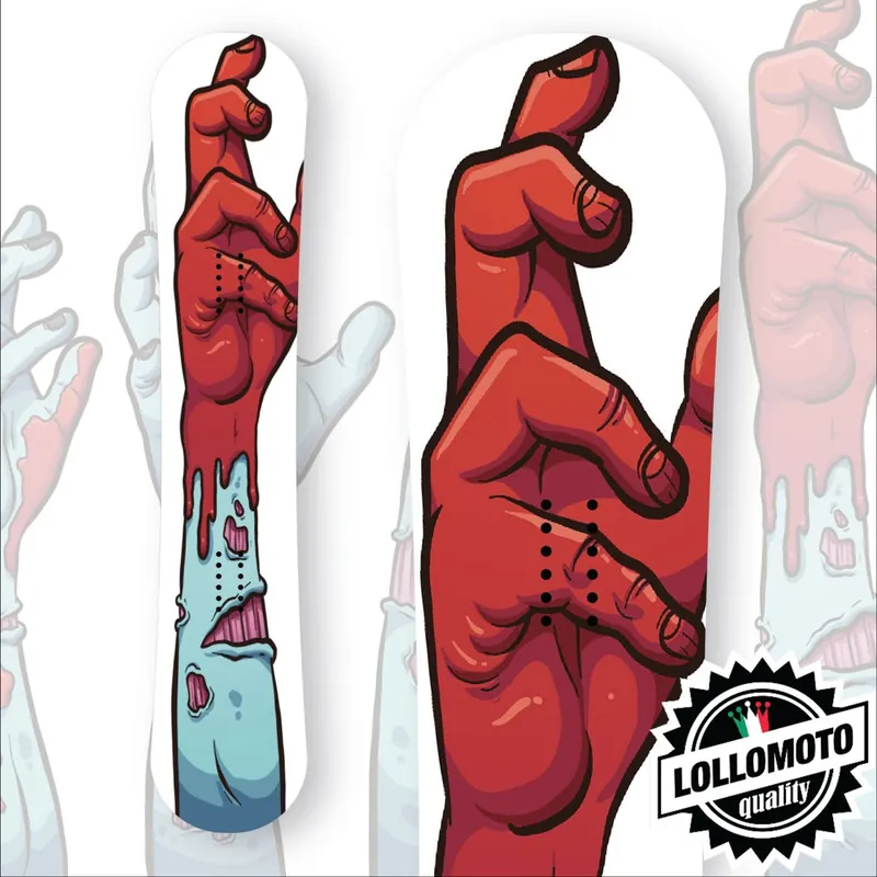 Adesivo Tavola Snowboard MANO ZOMBIE Personalizzata Wrapping Stickers Decal Rivestimento Snow Occasione Imperdibile