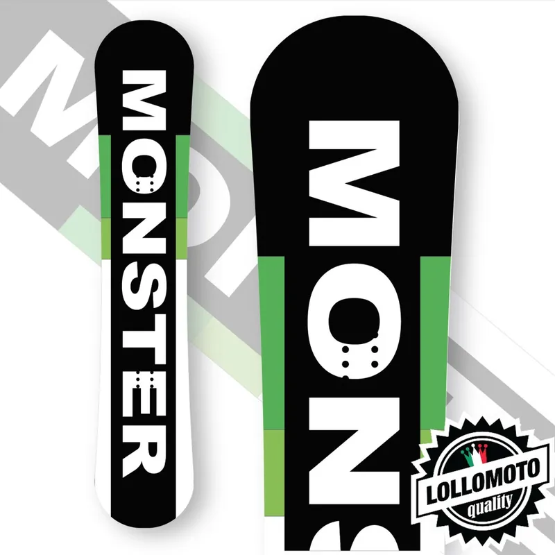 Affare Adesivo Tavola Snowboard MONSTER Personalizzata Wrapping Stickers Decal Rivestimento Snow