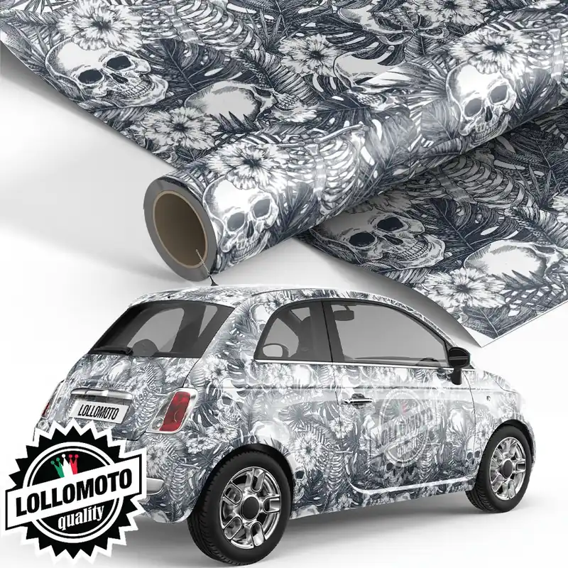 Prezzo Di Fabbrica Pellicola TROPICAL SKULL Pellicola Car Wrapping Adesiva Rivestimento Auto