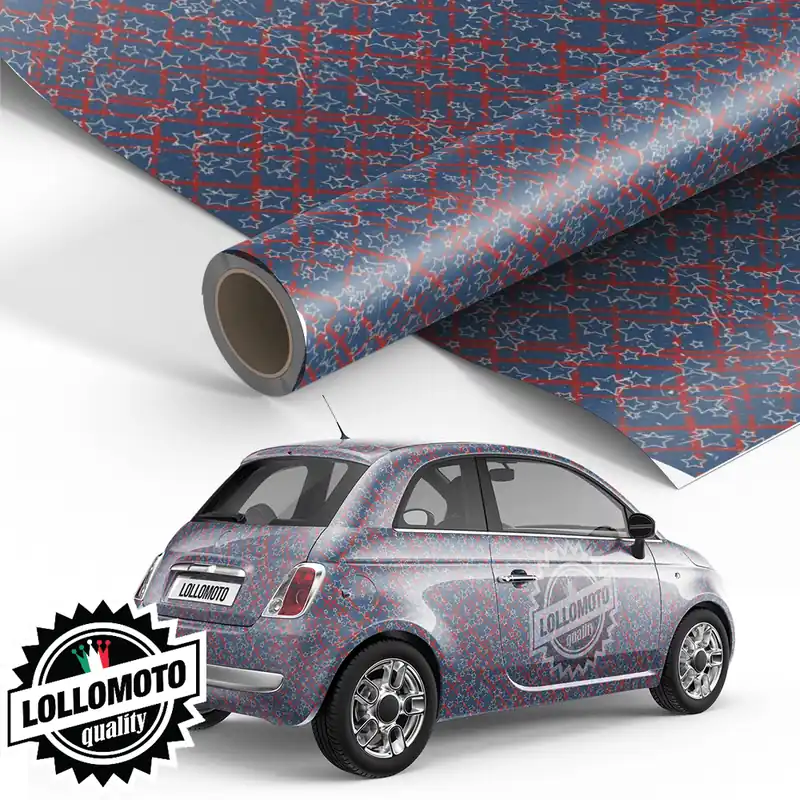 Pellicola BLUE STAR Pellicola Car Wrapping Adesiva Rivestimento Auto Offerta Lampo