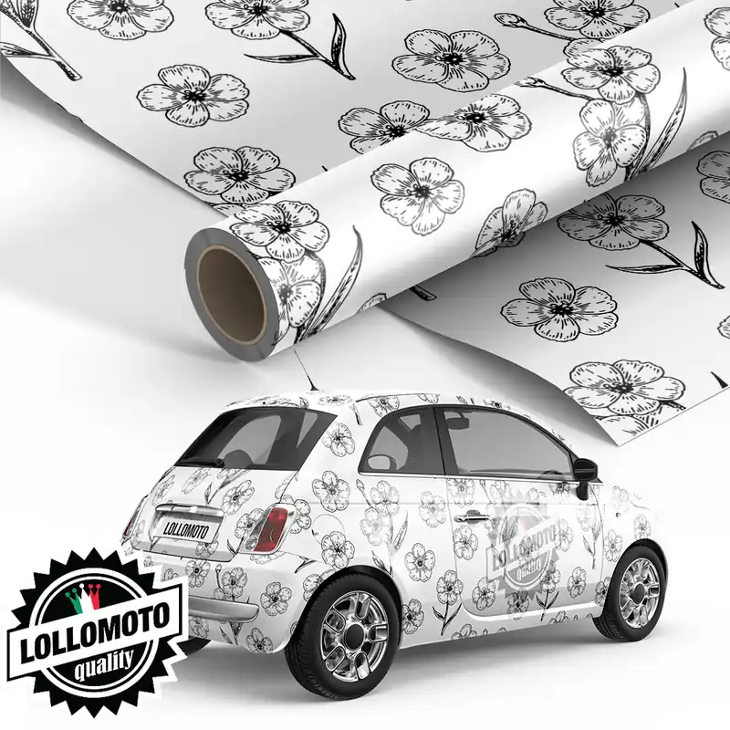 Pellicola BIG FLOWER Pellicola Car Wrapping Adesiva Rivestimento Auto Solo Oggi