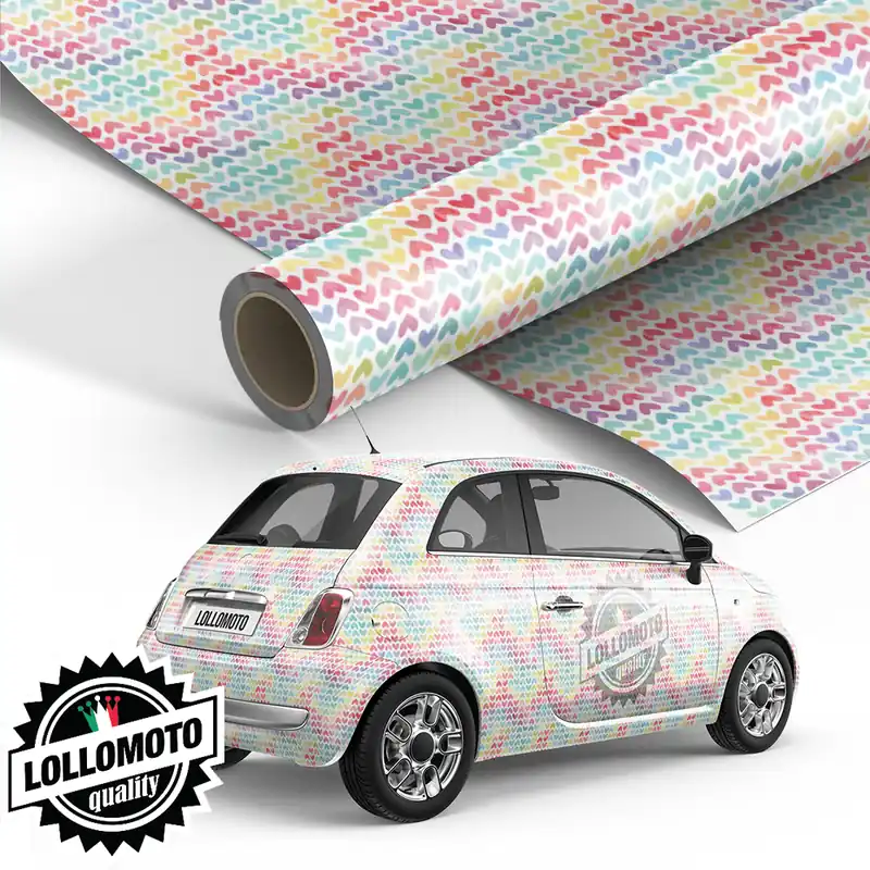 Promozione Pellicola Rainbow Heart Pellicola Car Wrapping Adesiva Rivestimento Auto