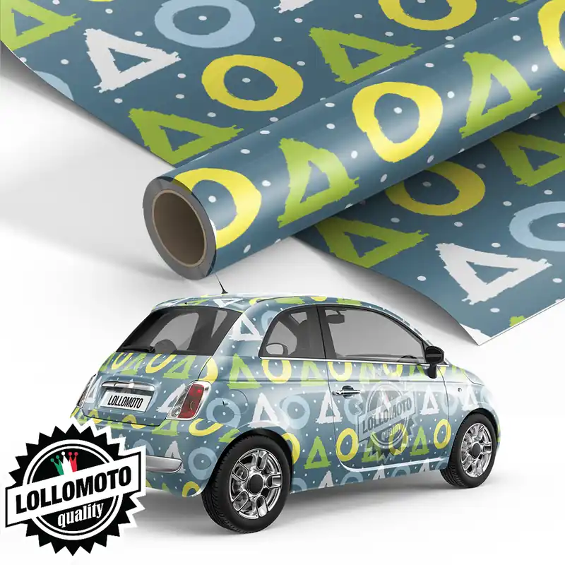 Pellicola Colorful Shapes Pellicola Car Wrapping Adesiva Rivestimento Auto Promo Stagionale
