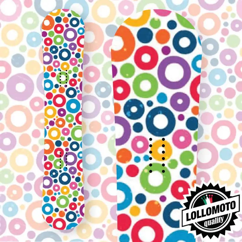 Adesivo Tavola Snowboard Colored Circles Personalizzata Wrapping Stickers Decal Rivestimento Snow Must-Have