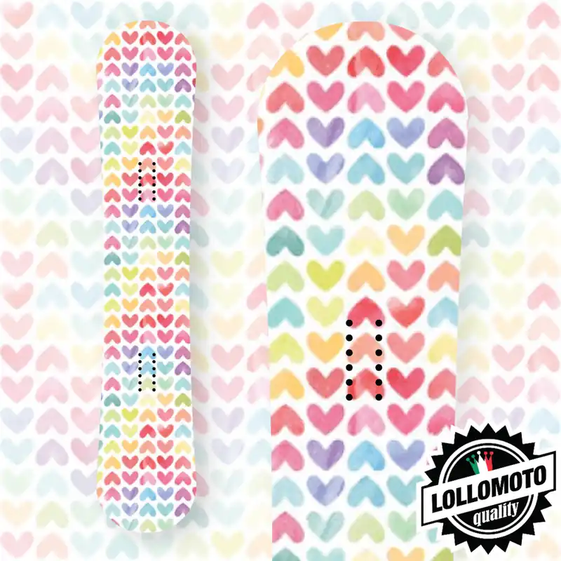 Di Tendenza Adesivo Tavola Snowboard Rainbow Heart Personalizzata Wrapping Stickers Decal Rivestimento Snow