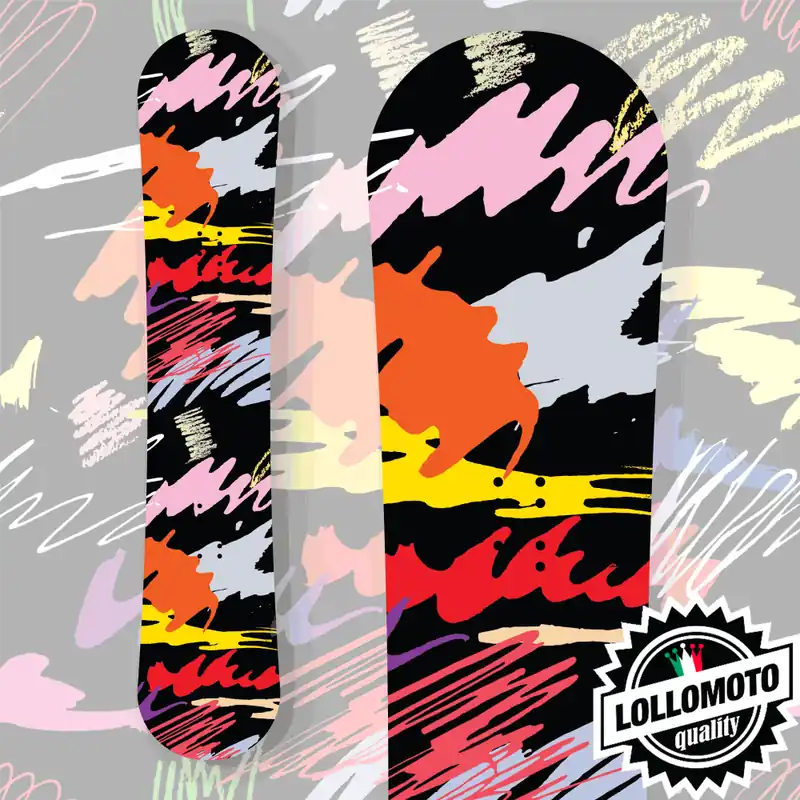 Adesivo Tavola Snowboard Scribbles Personalizzata Wrapping Stickers Decal Rivestimento Snow Must-Have