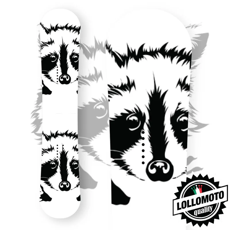 Adesivo Tavola Snowboard Raccoon Personalizzata Wrapping Stickers Decal Rivestimento Snow Economico