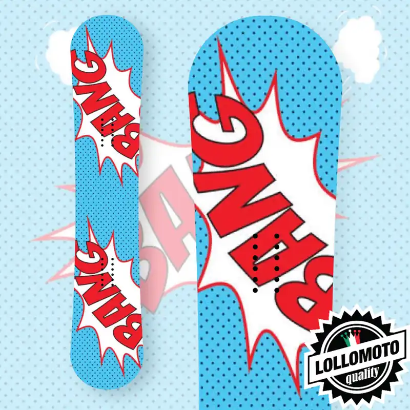 Adesivo Tavola Snowboard Bang Personalizzata Wrapping Stickers Decal Rivestimento Snow Subito Disponibile