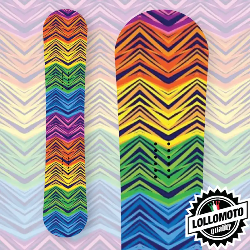 Nuova Collezione Adesivo Tavola Snowboard Broken Lines Rainbow Personalizzata Wrapping Stickers Decal Rivestimento Snow