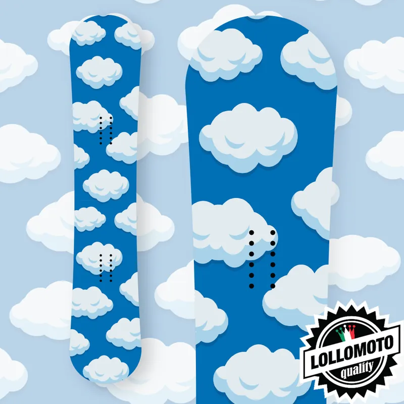 Adesivo Tavola Snowboard Clouds with Blue Personalizzata Wrapping Stickers Decal Rivestimento Snow Offerta Del Giorno