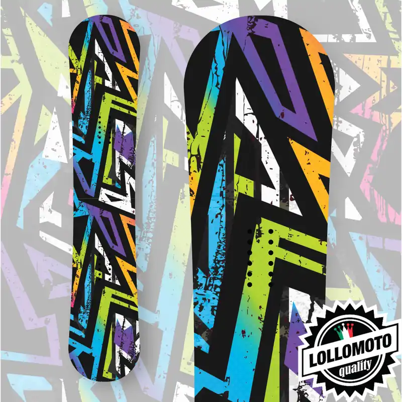 Adesivo Tavola Snowboard Graffiti Colors Personalizzata Wrapping Stickers Decal Rivestimento Snow Reso Gratuito